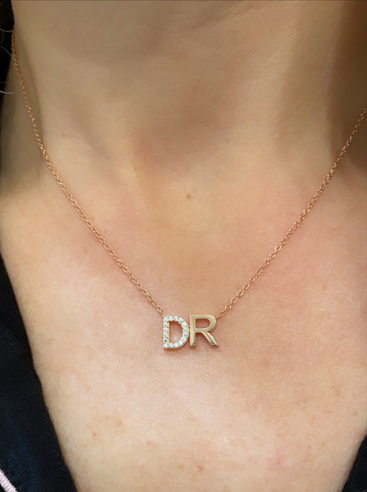 Diamond Accent Initial Necklace