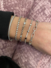 Load image into Gallery viewer, Sterling silver and CZ round tennis bracelet