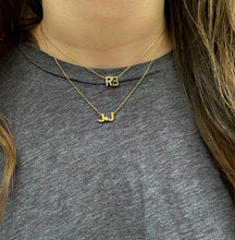 Load image into Gallery viewer, Initials Necklace with Stone