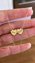 Load image into Gallery viewer, Engraved Hearts Name Necklace