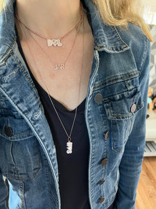 Bubble Nameplate on Cuban Link or Paperclip Chain