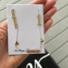 Load image into Gallery viewer, Triple Name Necklace with Bezels