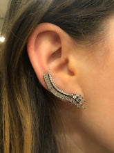 Load image into Gallery viewer, Sterling Silver Baguette Ear Climbers
