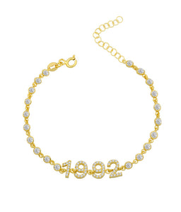 Bezel Set Name Bracelet