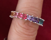 Load image into Gallery viewer, Sterling Silver Rainbow Ring