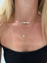 Load image into Gallery viewer, Evil Eye Paperclip Necklace