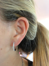 Load image into Gallery viewer, Double Sided Pearl Hoop Earrings