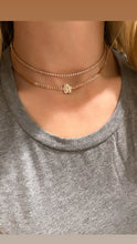Load image into Gallery viewer, Single Bubble Initial on Cuban Link or Paperclip Chain