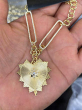 Load image into Gallery viewer, Gold Statement Heart Necklace