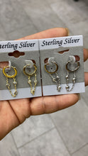 Load image into Gallery viewer, Huggie Chain Earrings