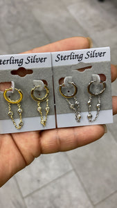Huggie Chain Earrings