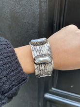 Load image into Gallery viewer, Adjustable Snakeskin Bangles with Stones