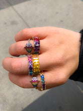 Load image into Gallery viewer, Sterling Silver Rainbow Ring