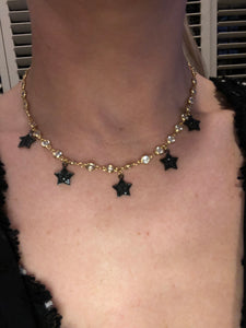 Bezel Star Choker Necklace