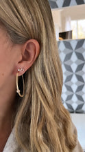 Load image into Gallery viewer, Gold and Pave Bead Hoops