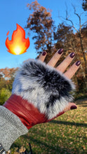 Load image into Gallery viewer, Gorgeous Leather and Fur Fingerless Gloves