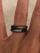 Load image into Gallery viewer, Sterling Silver and Colored CZ Rainbow Pave Band