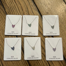 Load image into Gallery viewer, Colored Stone Heart Necklace