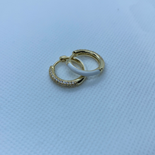 Load image into Gallery viewer, Gorgeous pave and enamel hoops