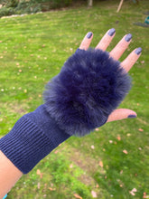 Load image into Gallery viewer, Gorgeous Cashmere Blend and Faux Fur Fingerless Gloves