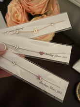 Load image into Gallery viewer, Initial Bracelet With Enamel Heart or Star