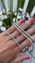 Load image into Gallery viewer, Sterling silver and CZ round tennis bracelet