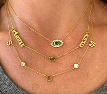 Load image into Gallery viewer, Double Name Necklace With Bezel or Heart