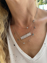 Load image into Gallery viewer, Quadruple Initial Necklace with Bezel Stones