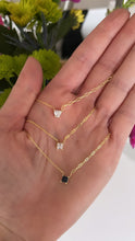 Load image into Gallery viewer, Dainty 1/2 and 1/2 Gem Necklace