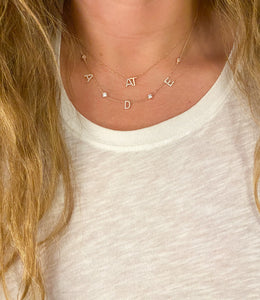 Diamond Accent Initial Necklace