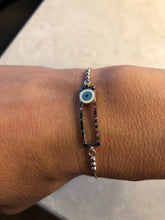 Load image into Gallery viewer, Sterling Silver and Rainbow Evil Eye
