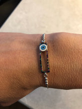 Load image into Gallery viewer, Sterling Silver and Rainbow Evil Eye